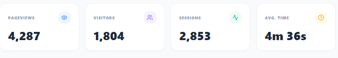 4000 organic website views
